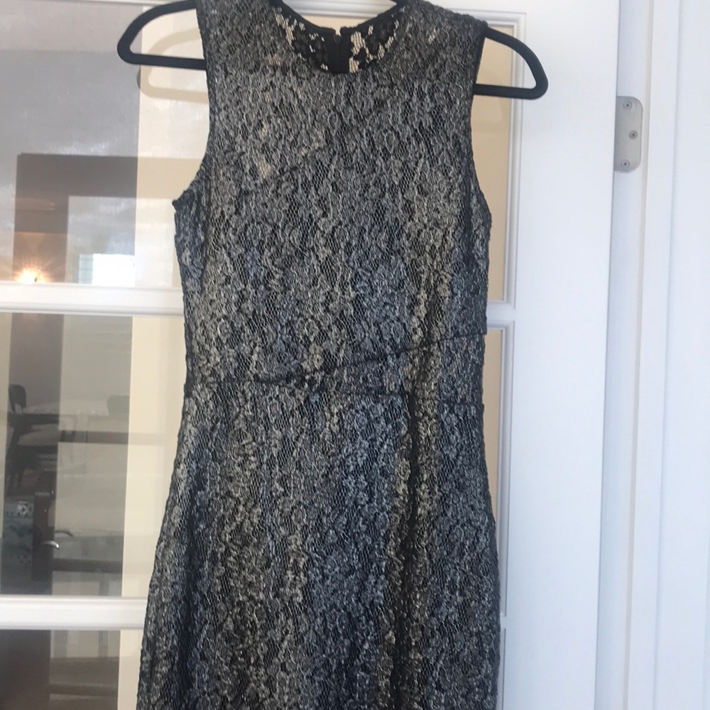 Black and silver cocktail dress